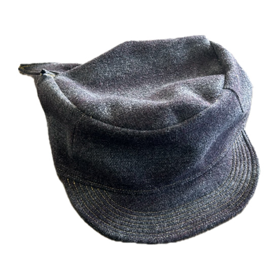 Gray bandana hat with brim