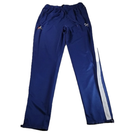Blue and white jogging pants
